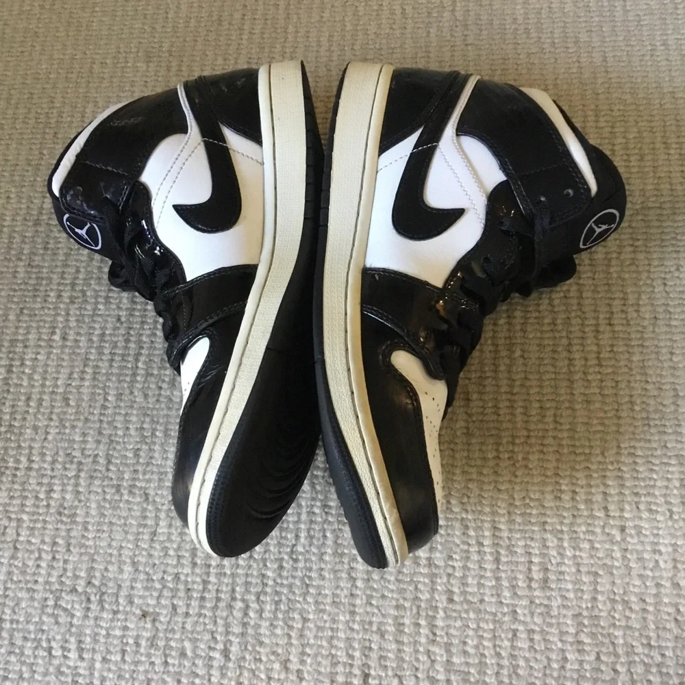 Jordan Black and White High-Top Sneakers